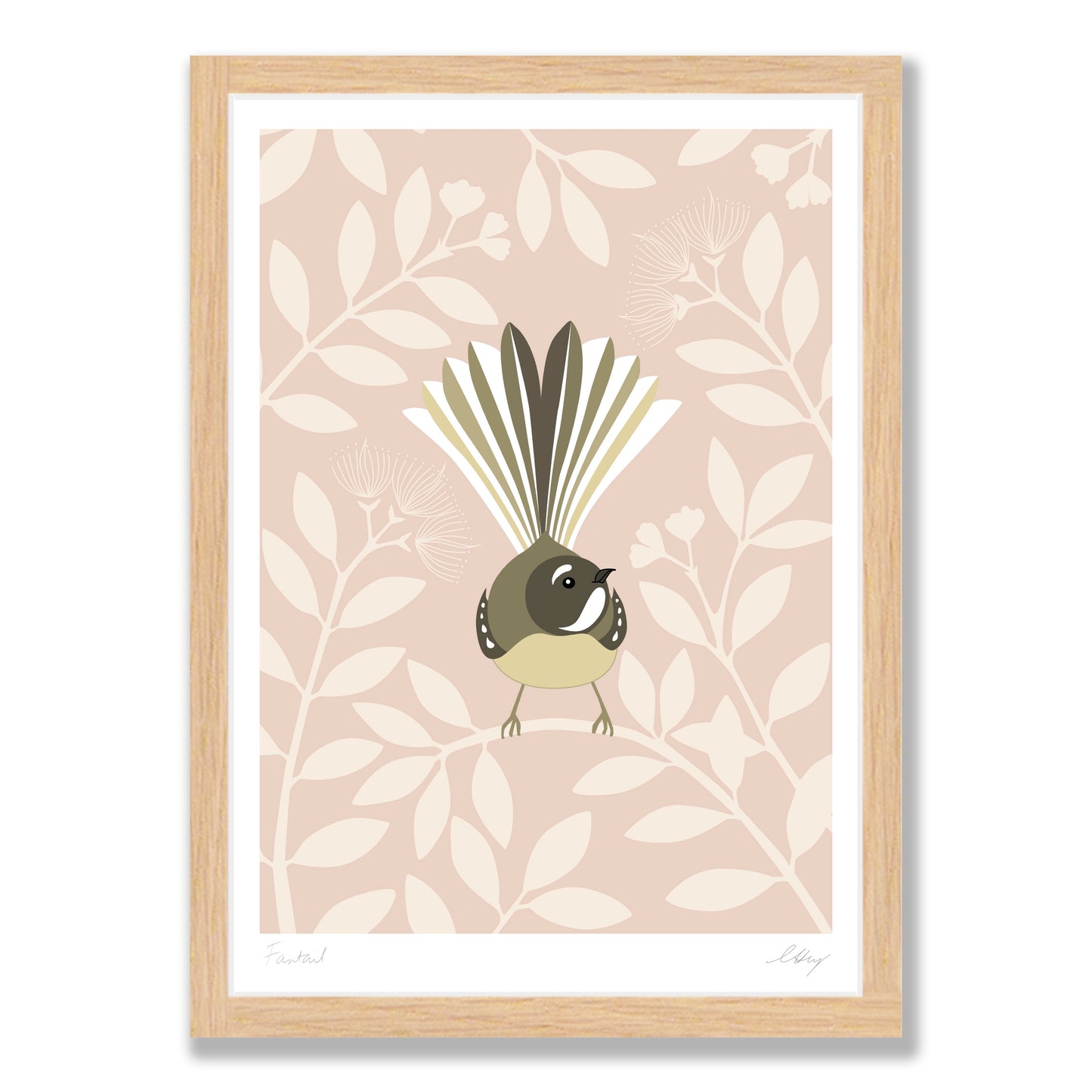 Fantail Blush art print