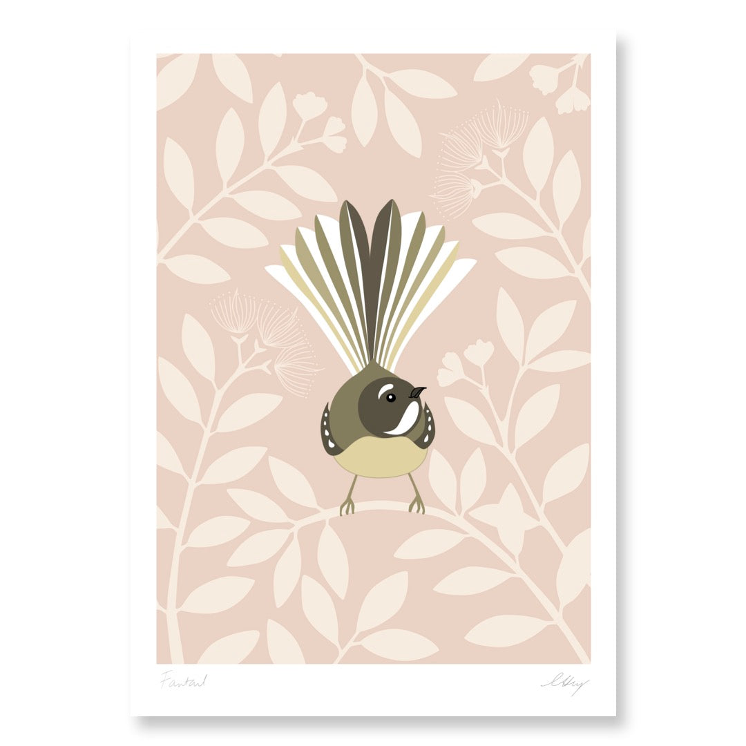 Fantail Blush art print