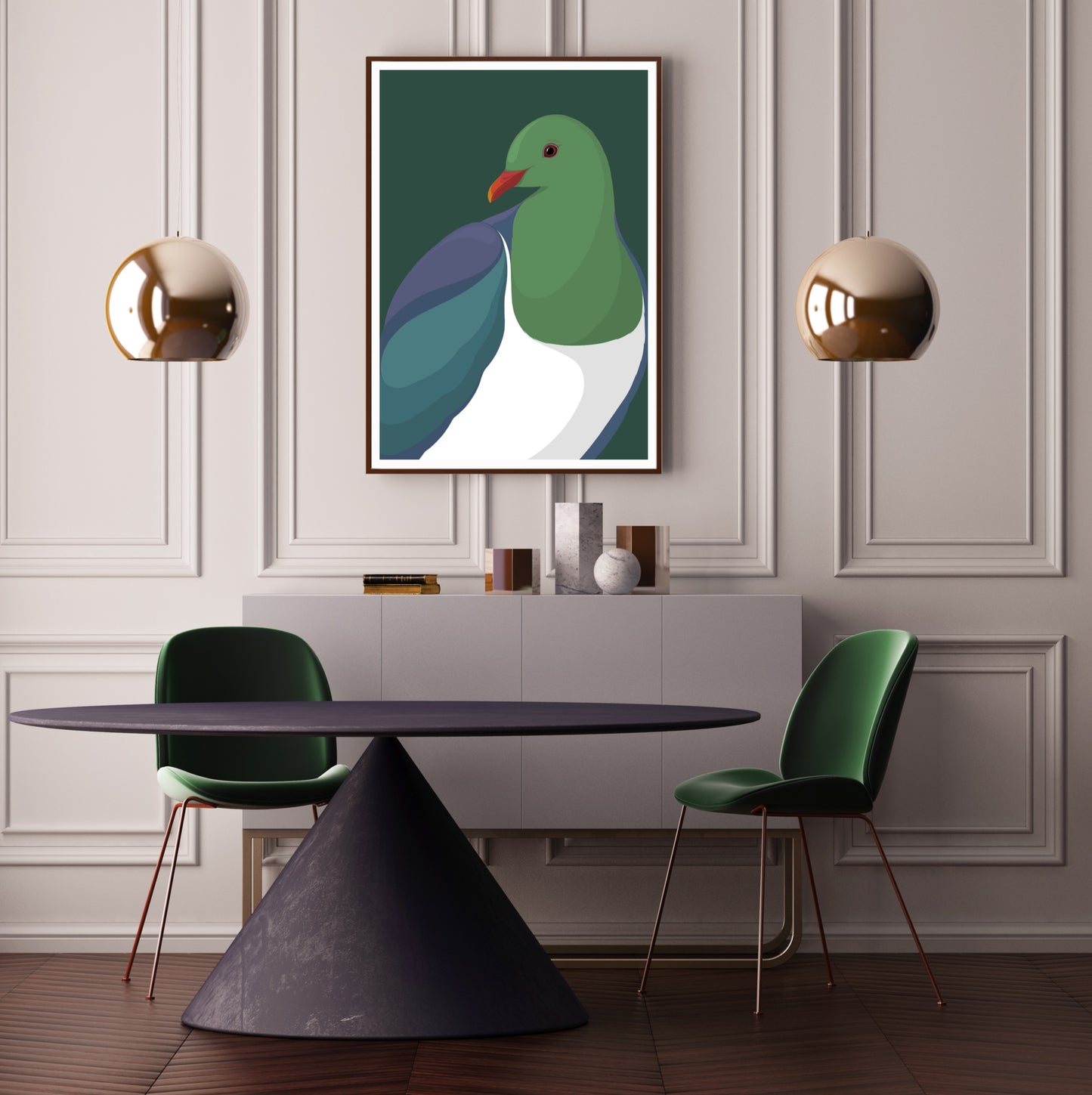 Kererū Jewel art print