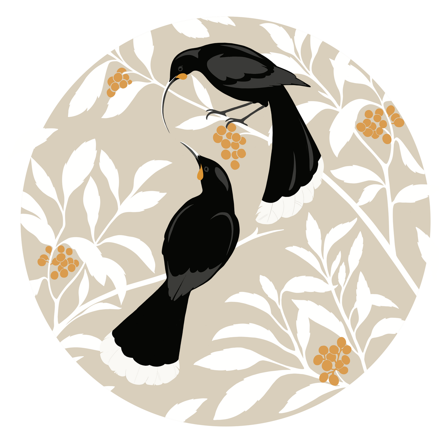 Wall Spot - Huia art print by New Zealand artist Hansby Design