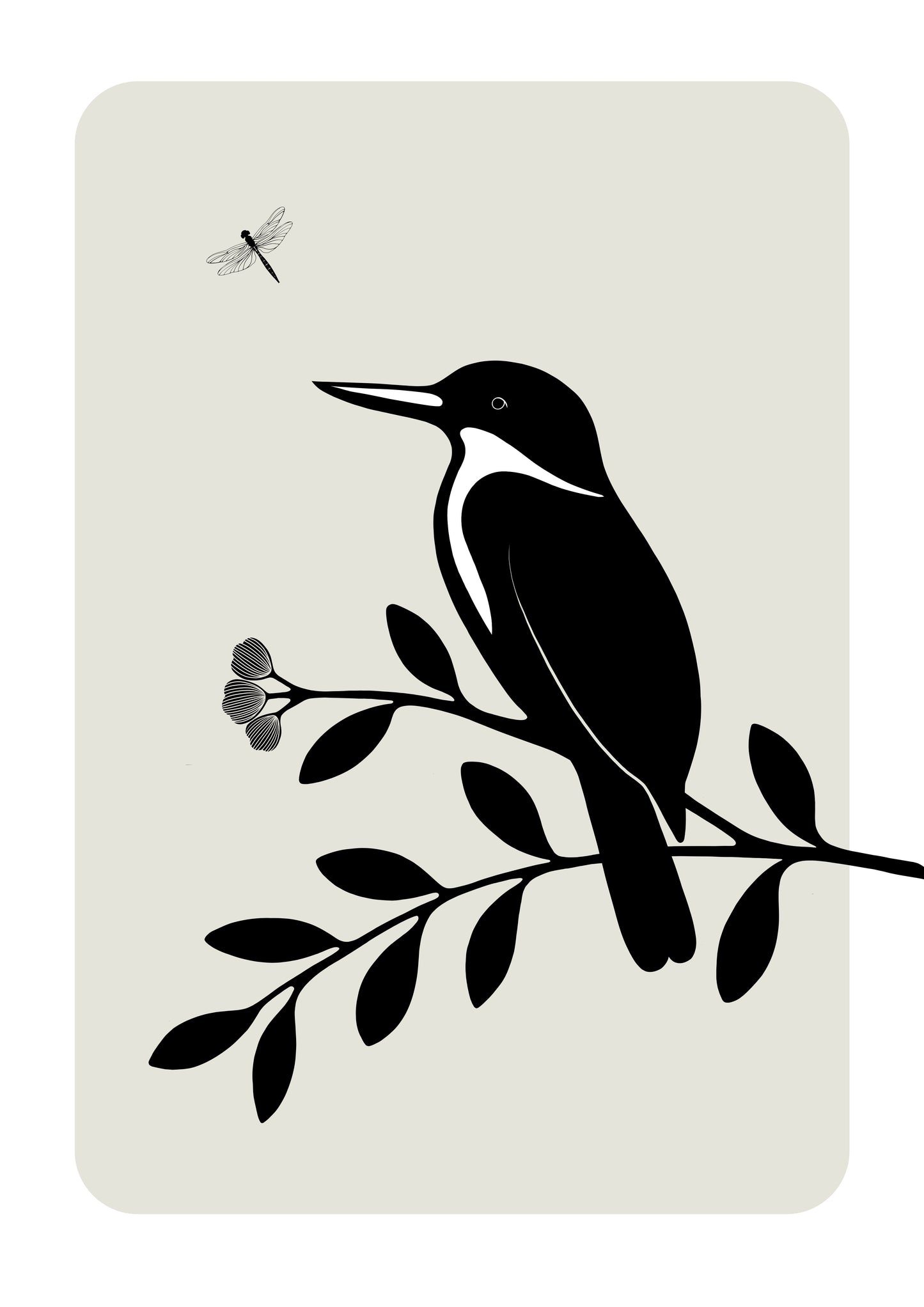 Kingfisher Silhouette art print