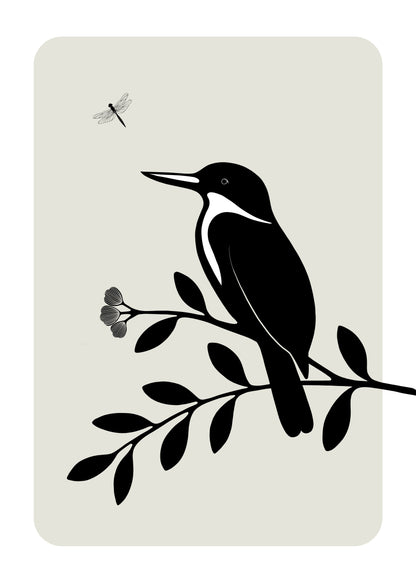 Kingfisher Silhouette art print