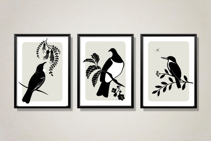 Fantail Silhouette art print