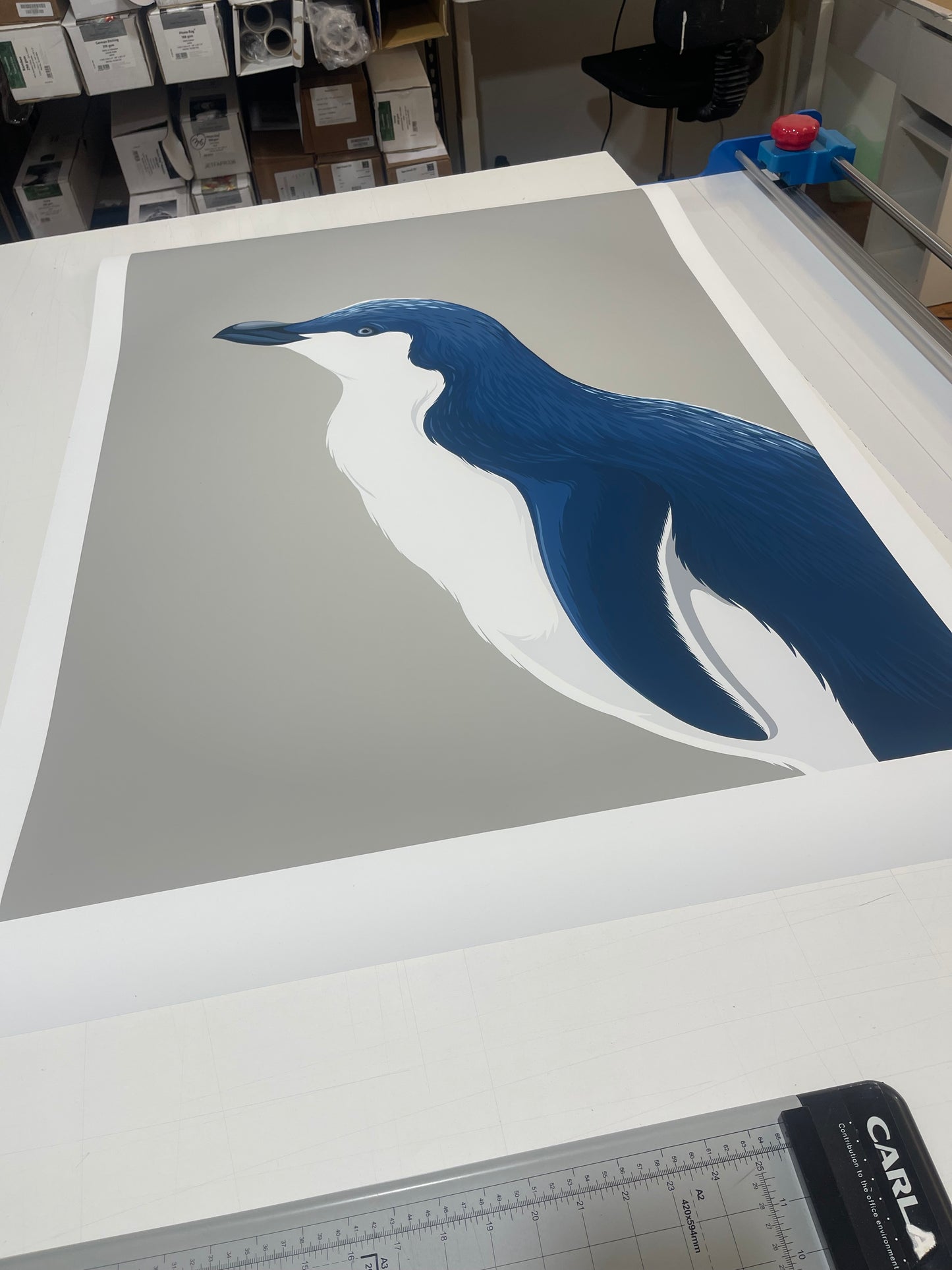 Blue Penguin profile art print