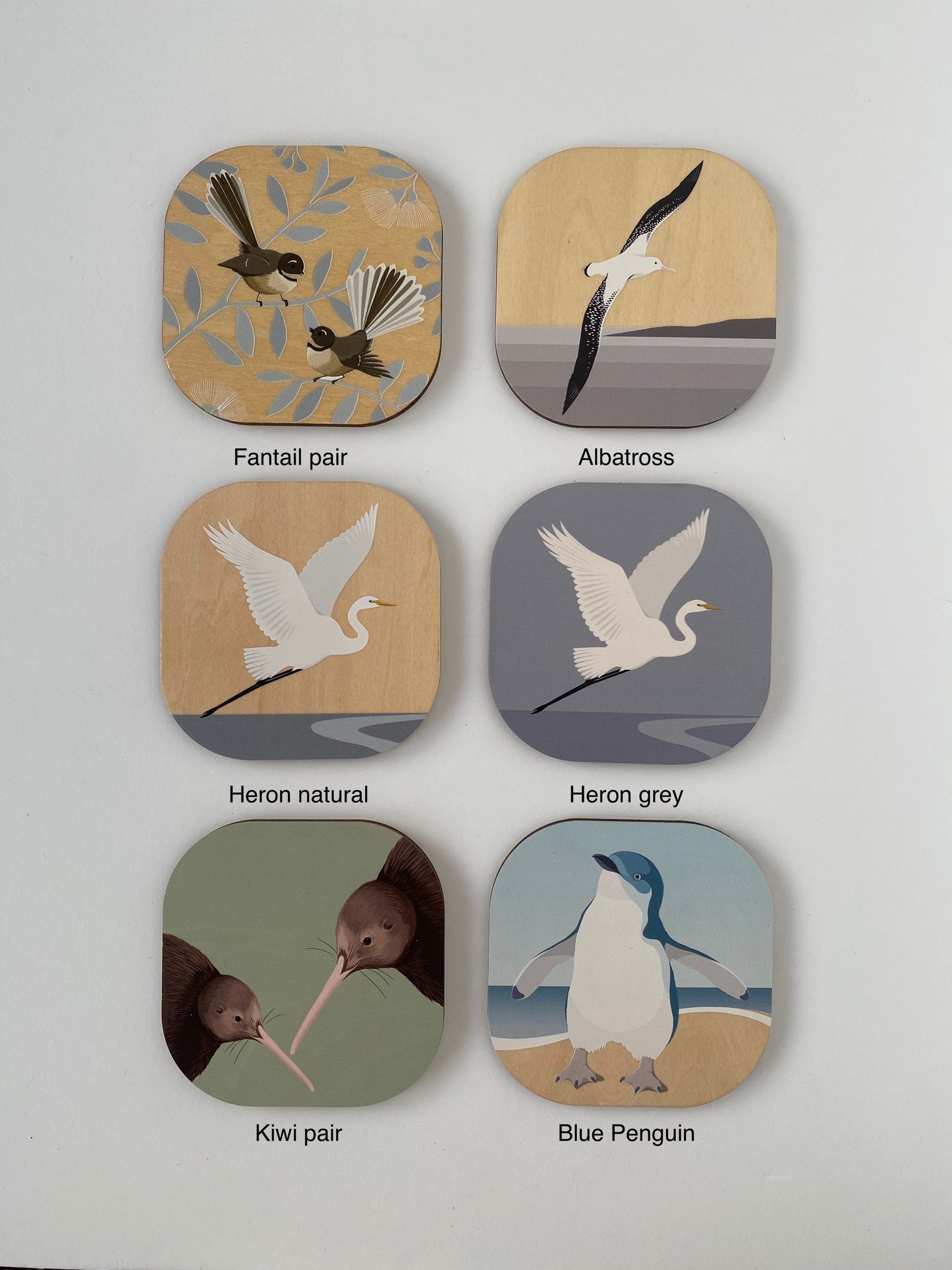 Wood Coasters art print by New Zealand artist Hansby Design