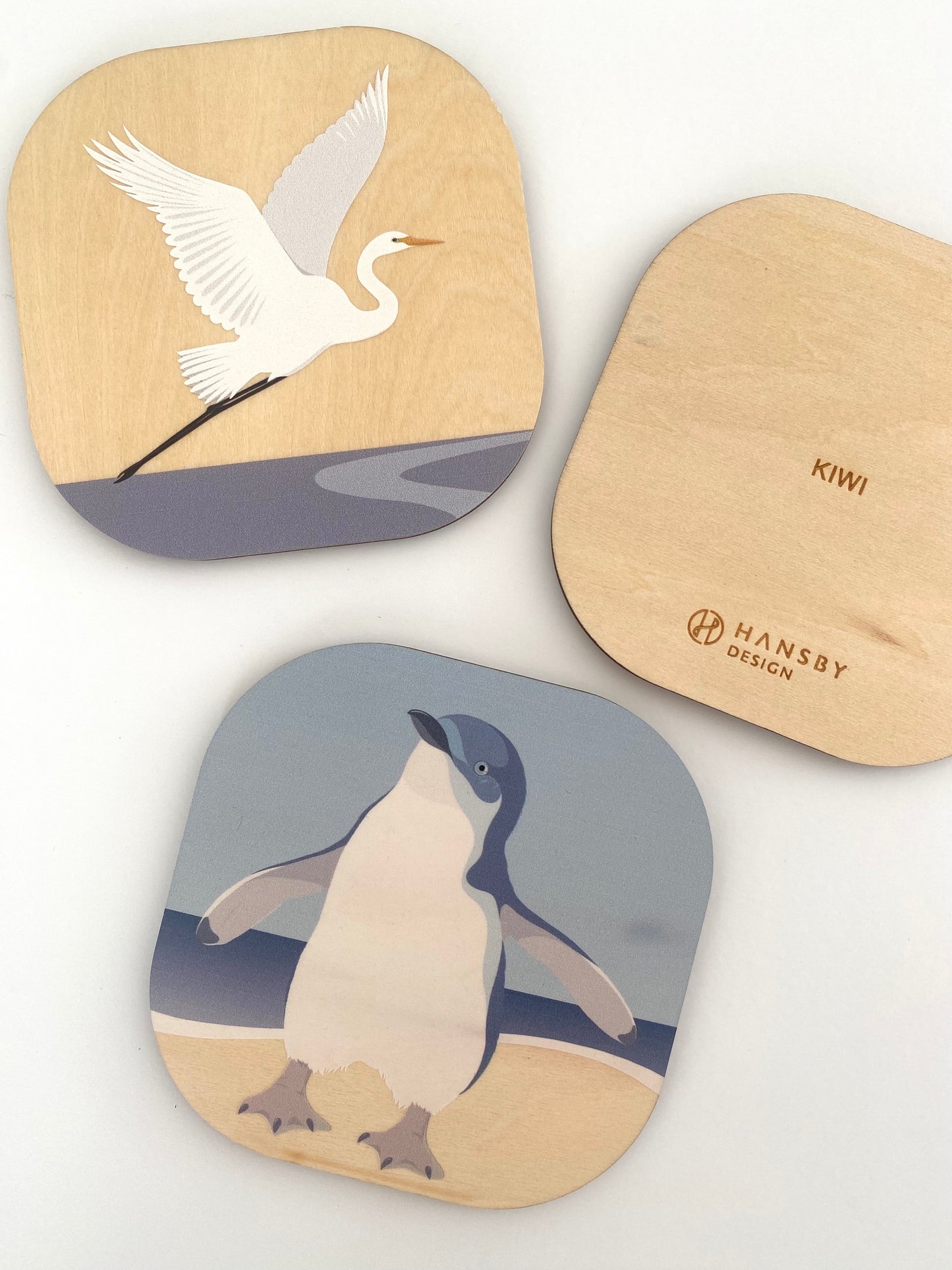 Wood Coasters art print by New Zealand artist Hansby Design