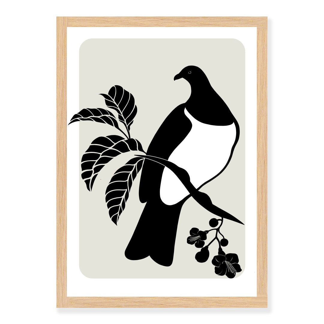 Kererū Silhouette art print