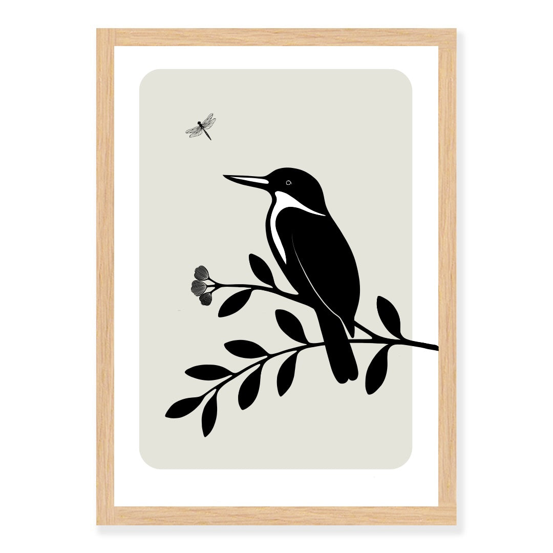 Kingfisher Silhouette art print
