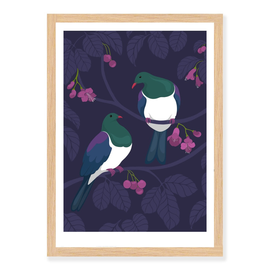 Kereru Pair art print