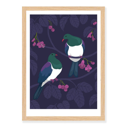 Kereru Pair art print