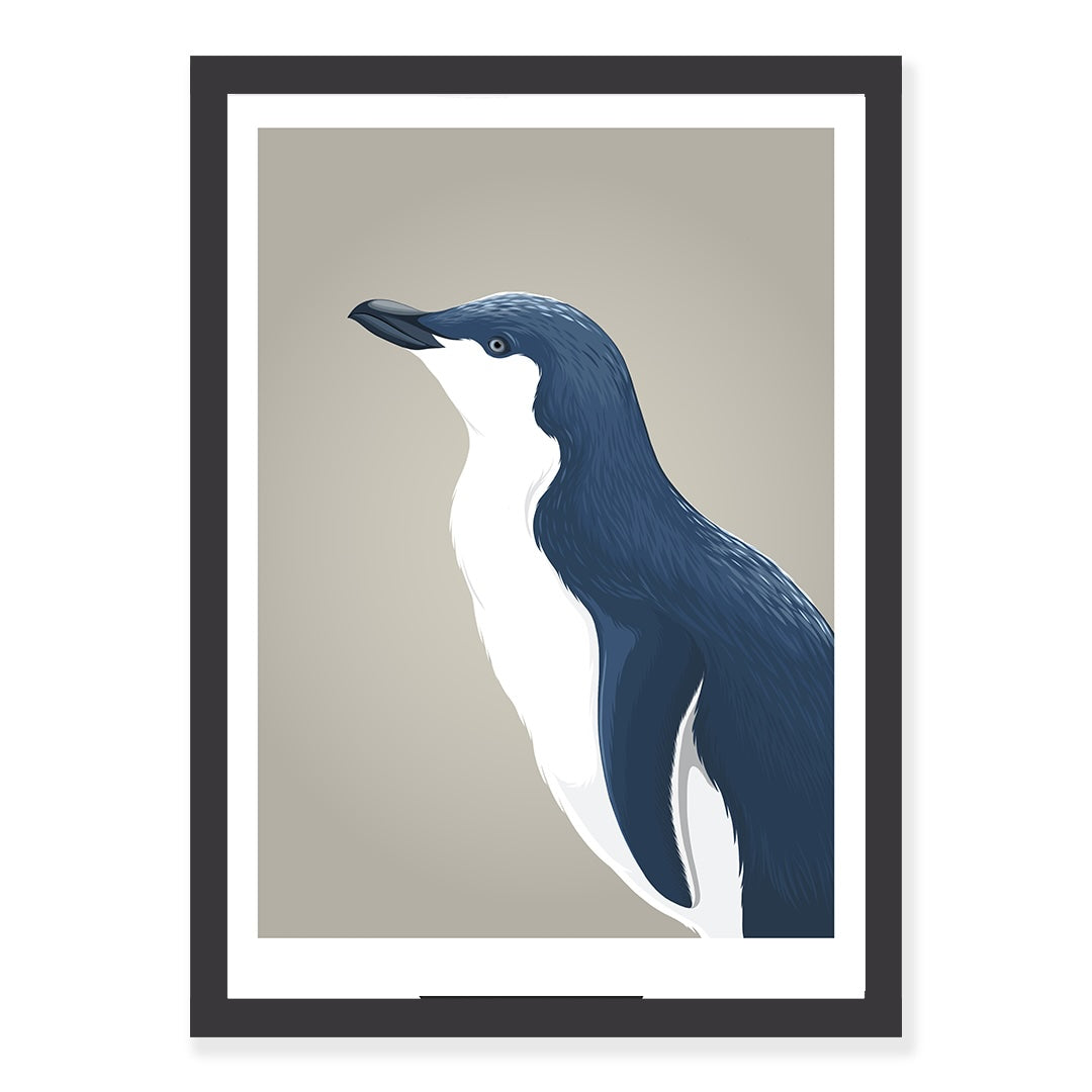 Blue Penguin profile art print