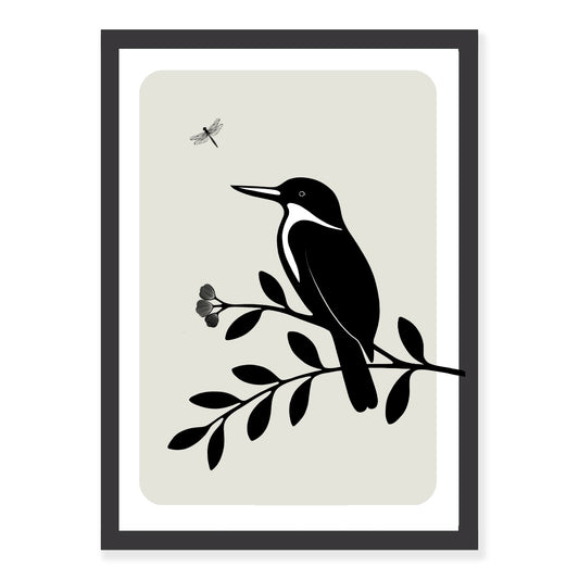 Kingfisher Silhouette art print