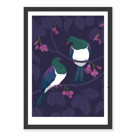 Kereru Pair art print