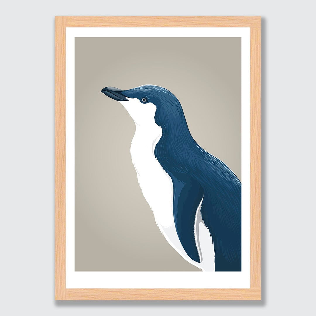 Blue Penguin profile art print