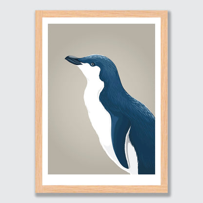 Blue Penguin profile art print