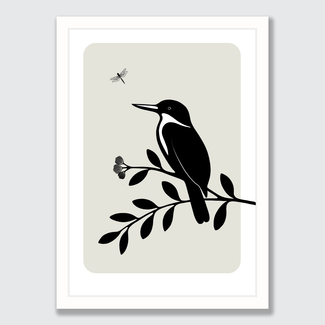 Kingfisher Silhouette art print