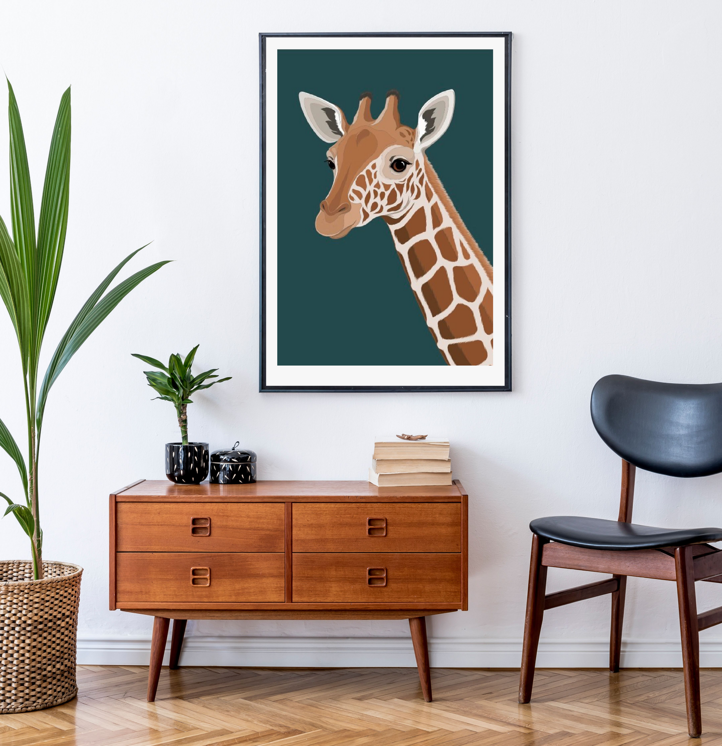 Giraffe print by NZ artist Hansby Design
