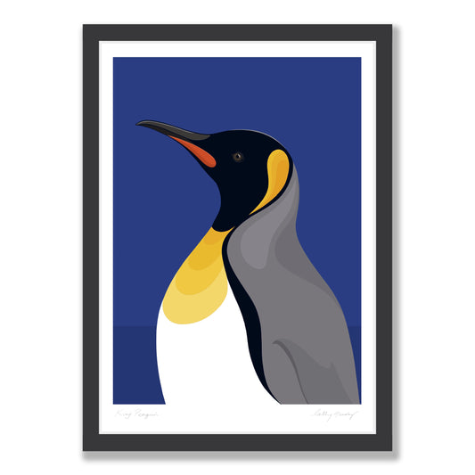 King Penguin portrait - blue
