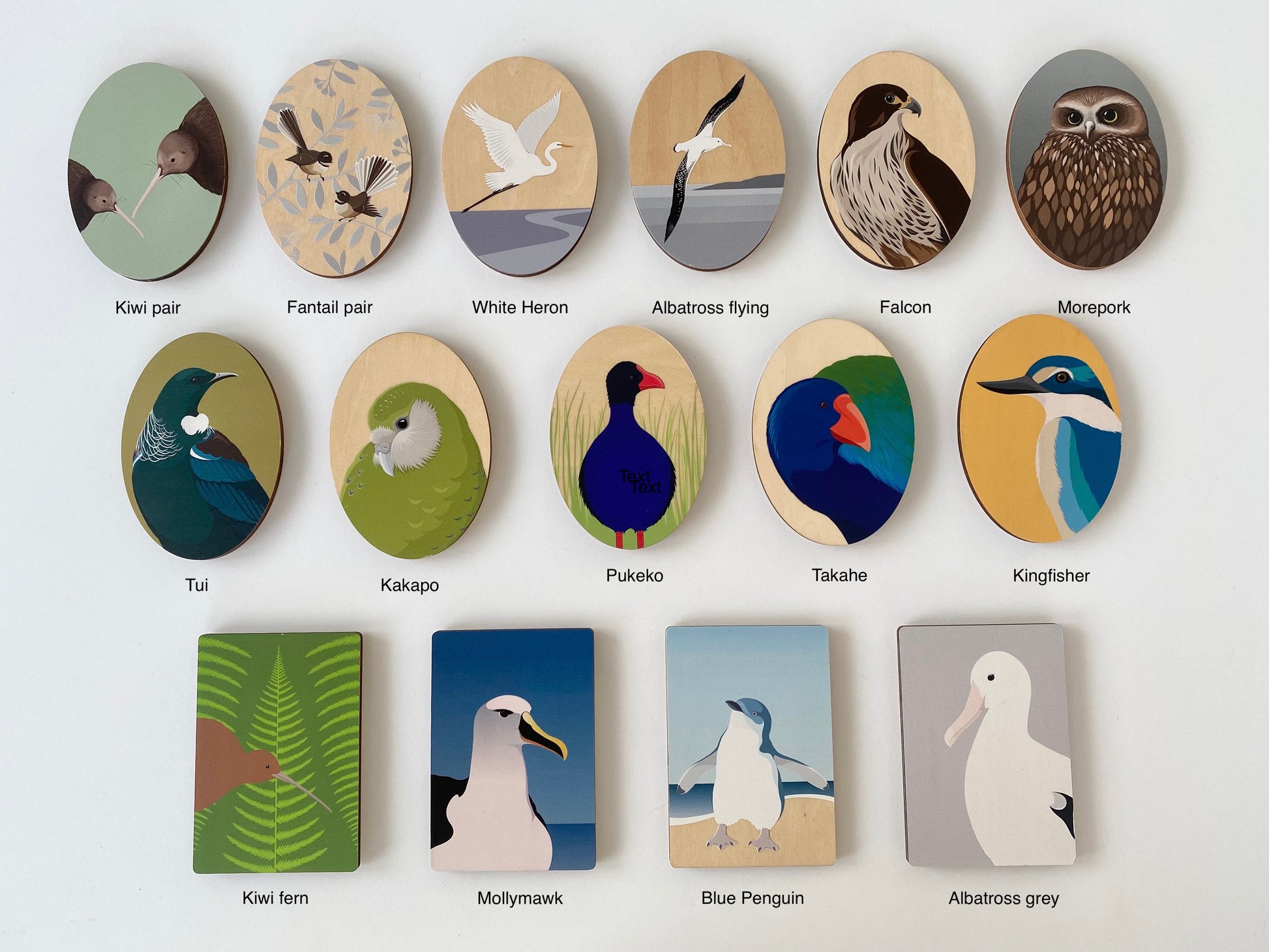 Wood Magnets art print by New Zealand artist Hansby Design
