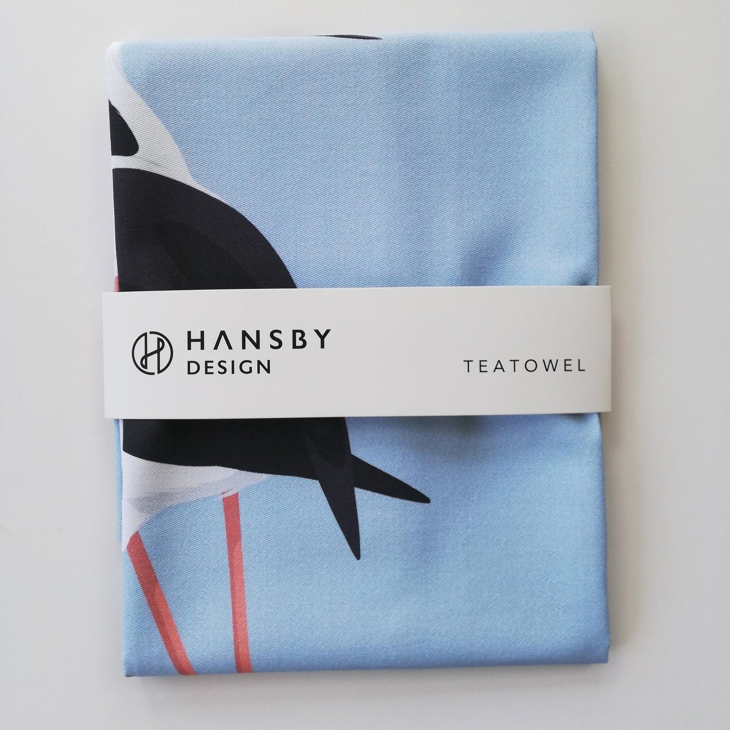 Pied Stilt bird tea towel by Hansby Design, New Zealand artist.