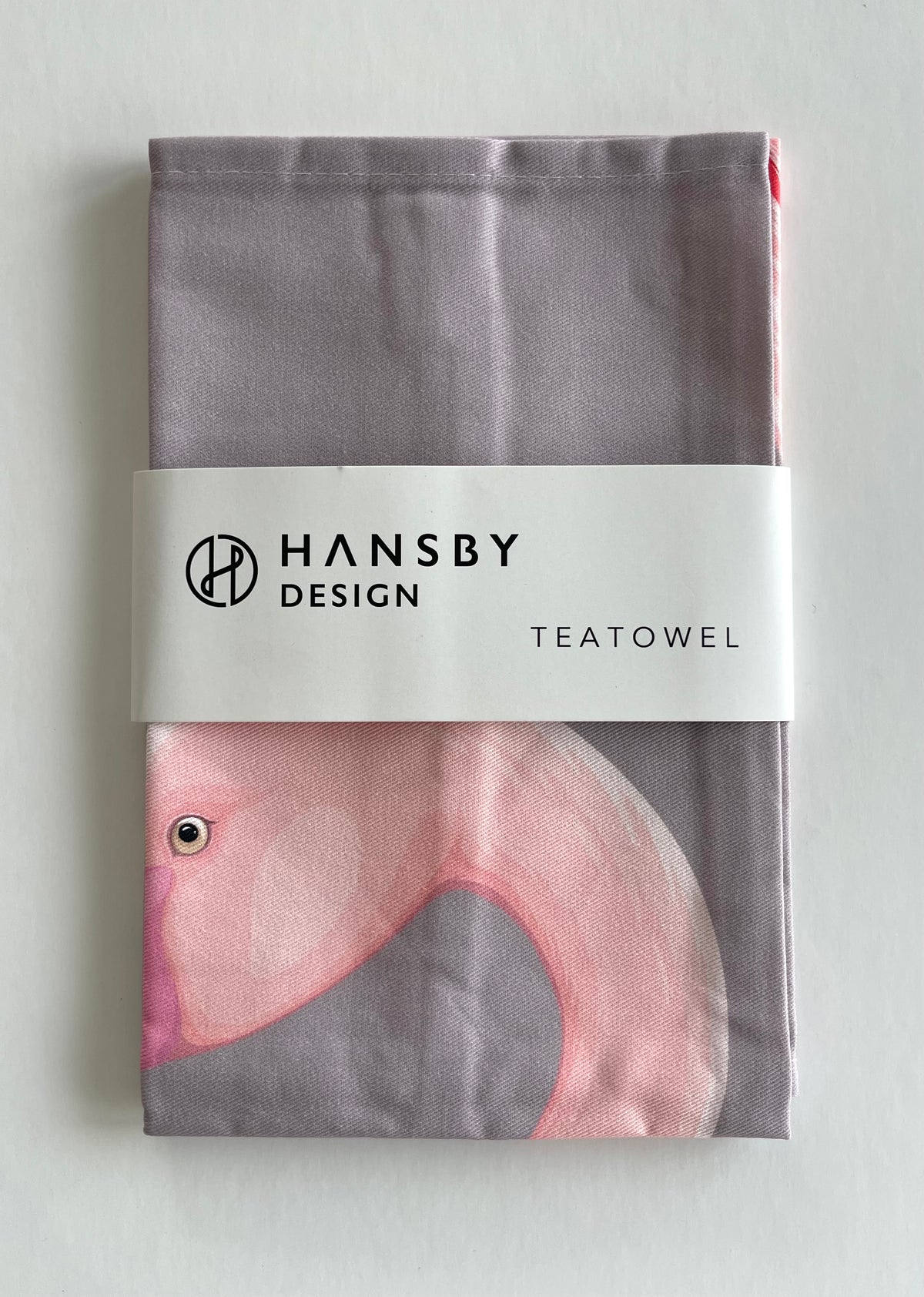 Flamingo tea towel