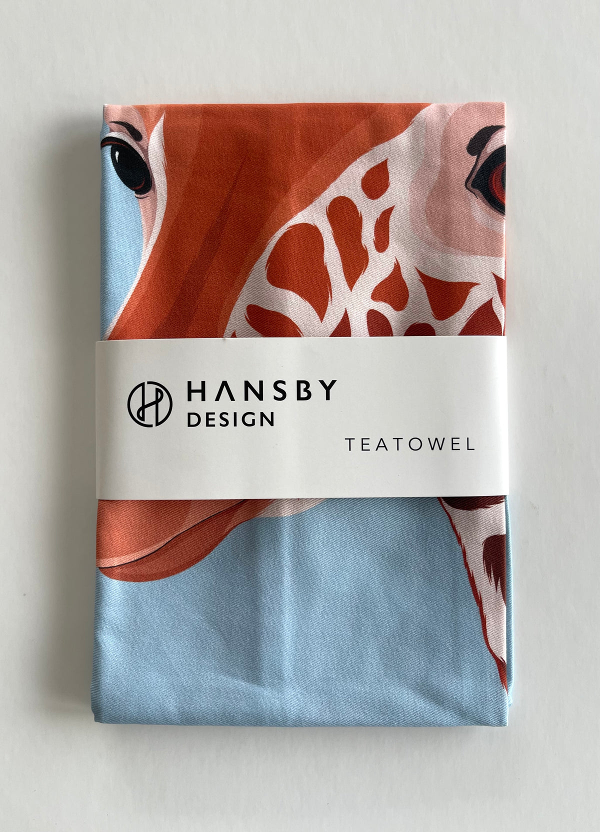 Giraffe tea towel