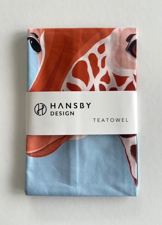 Giraffe tea towel
