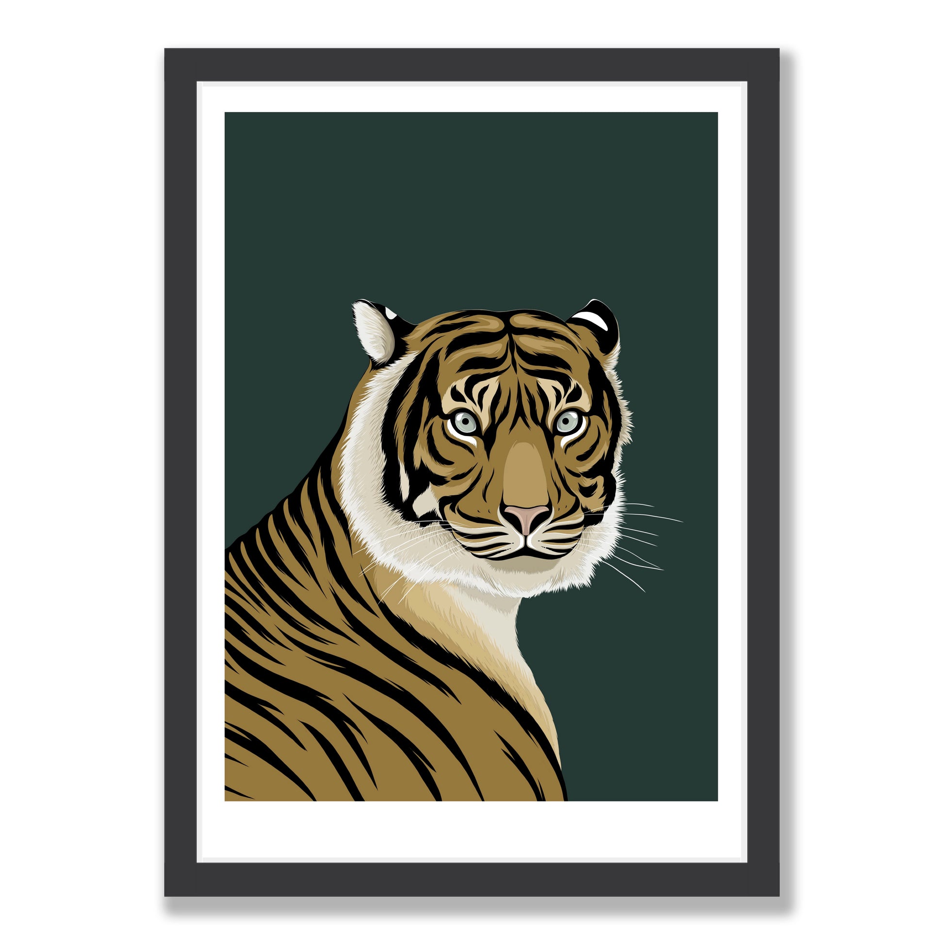 Tiger art print by New Zealand artist Hansby Design