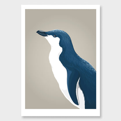 Blue Penguin profile art print