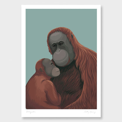 Bornean Orangutan art print