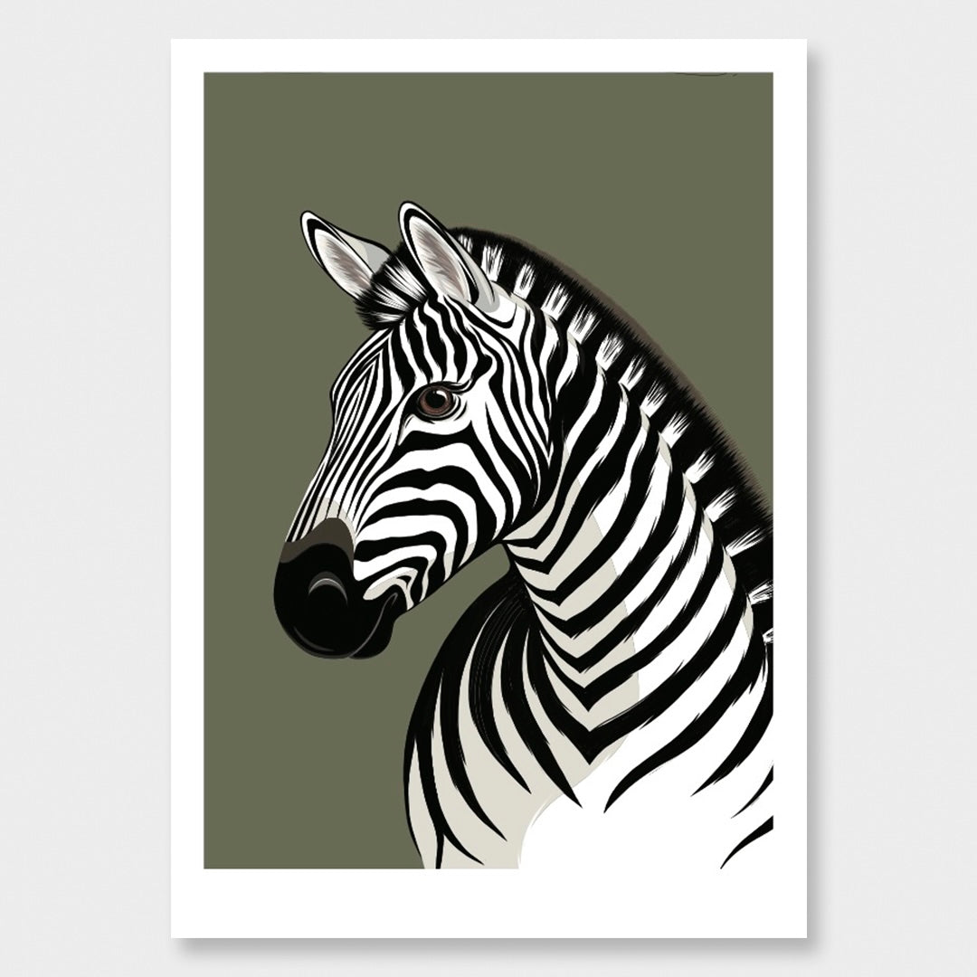 Art print of the Zebra by NZ artist Hansby Design