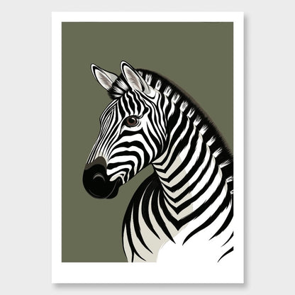 Art print of the Zebra by NZ artist Hansby Design