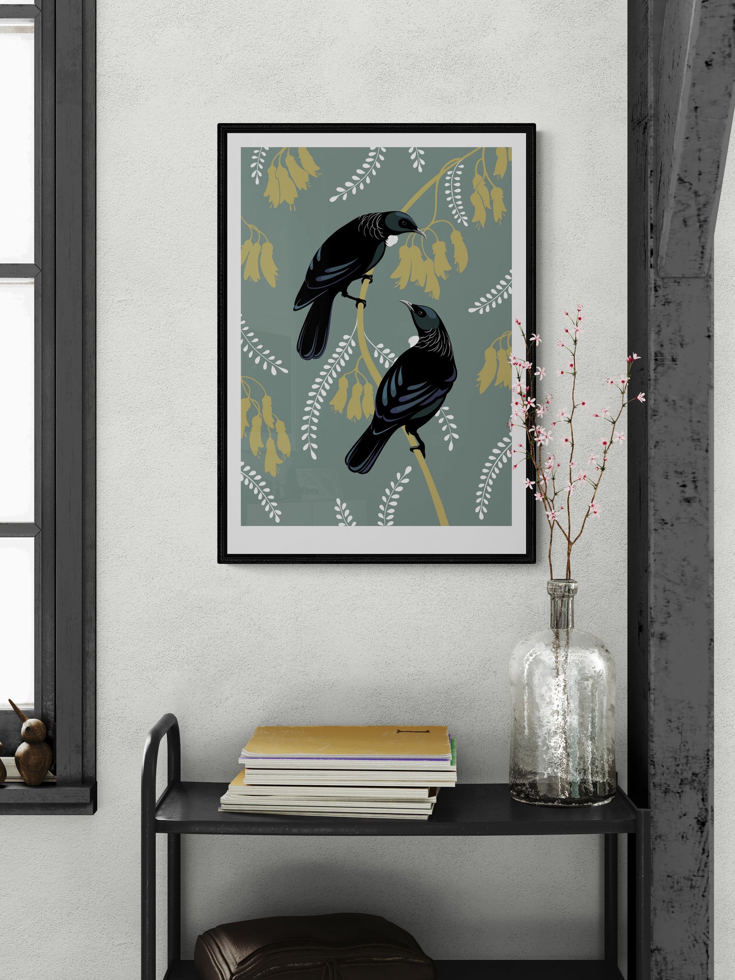 Tui Pair Teal art print