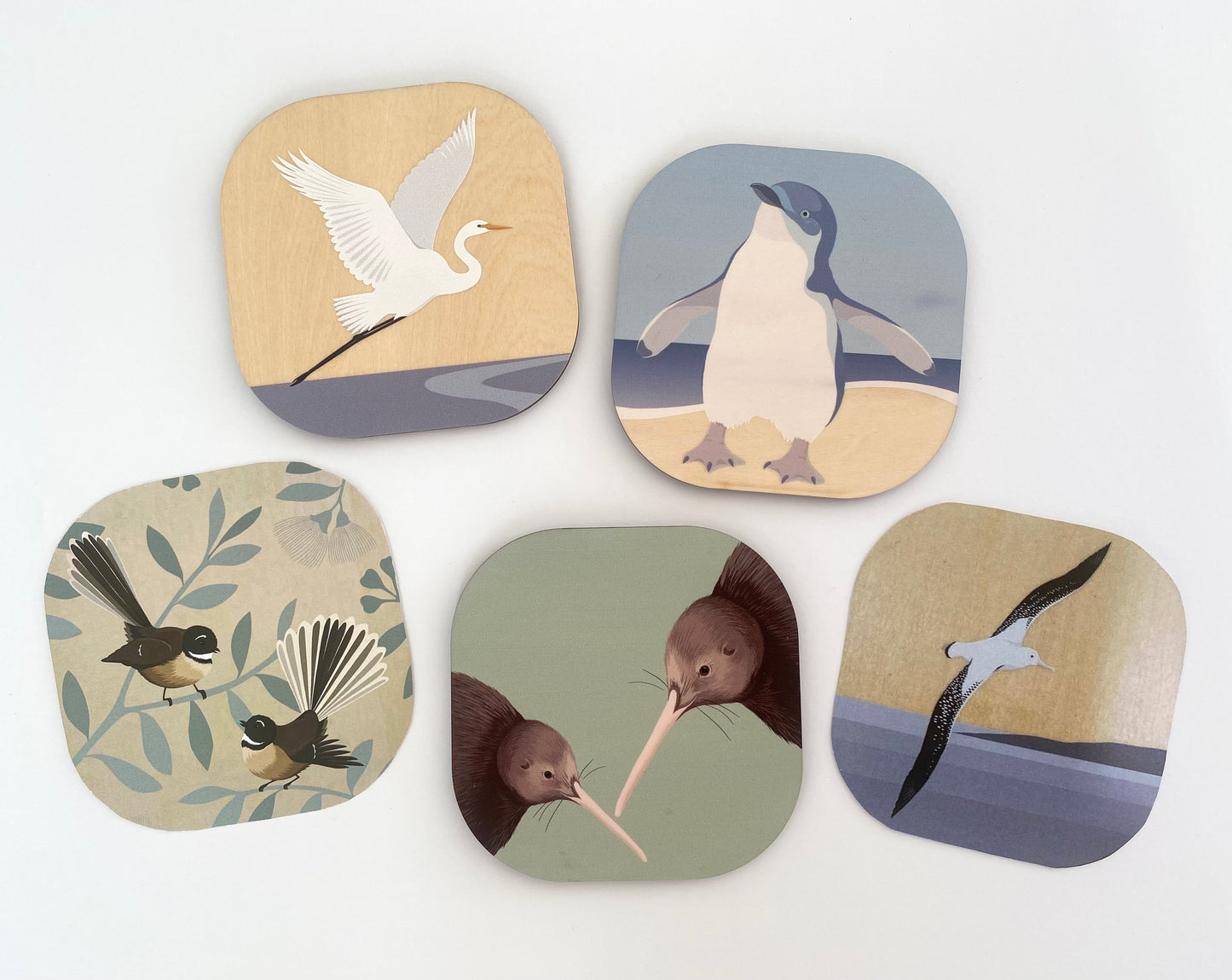Wood Coasters art print by New Zealand artist Hansby Design