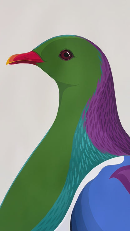 Kererū Profile art print