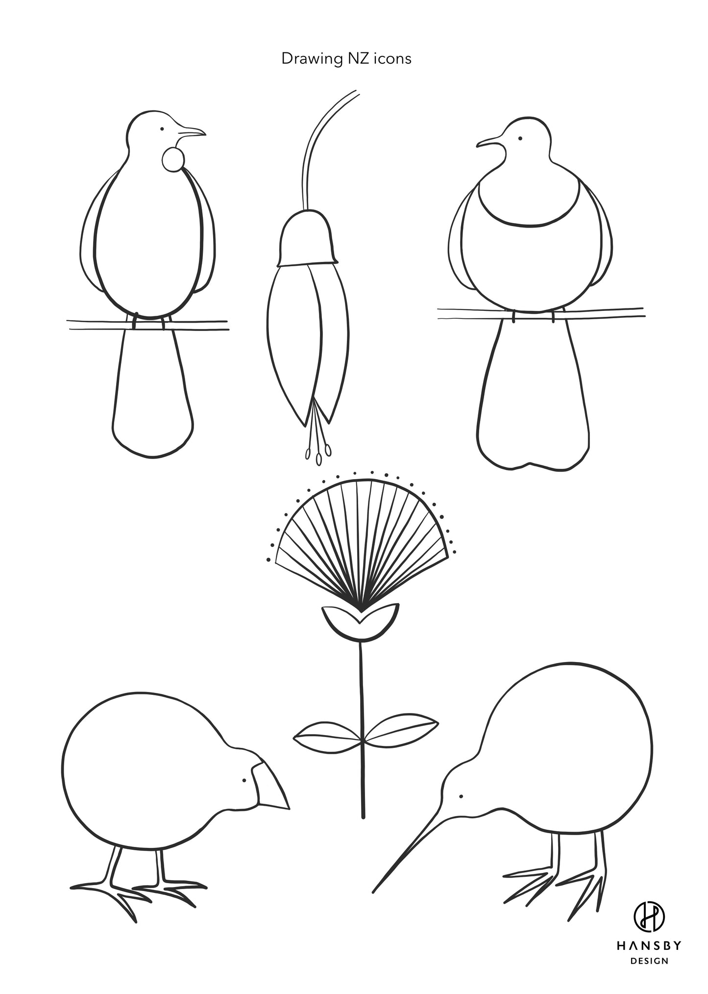 Drawing NZ Icons - Kereru